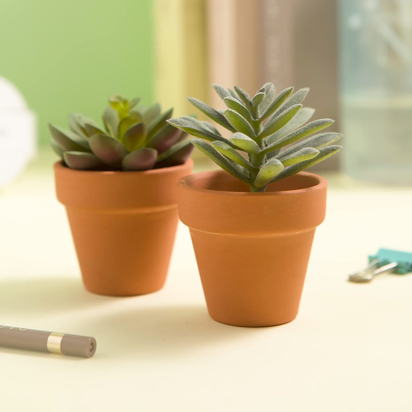 Fcacti 54 Pcs Small Mini Clay Pots 2.1'' Terracotta Pot Clay Ceramic Pottery Planter Cactus Flower Pots Succulent Nursery Pots- Great for Window Boxes, Cactus, Plants, Crafts, Wedding Favors
