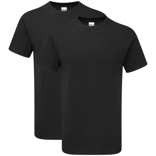 Gildan T-Shirt, Style GH000, Black (2-Pack), Small