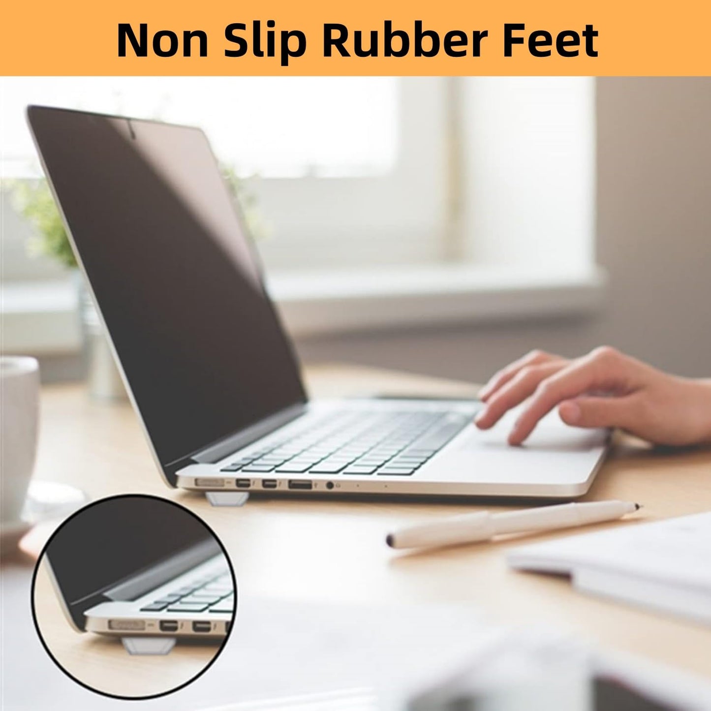 Rubber Feet for Cutting Board, 20PCS Rubber Bumpers Self Adhesive, Clear Rubber Bumper Pads, Square Adhesive Bumper Pads for Speakers, Laptop, Appliances 0.78" x 0.38"
