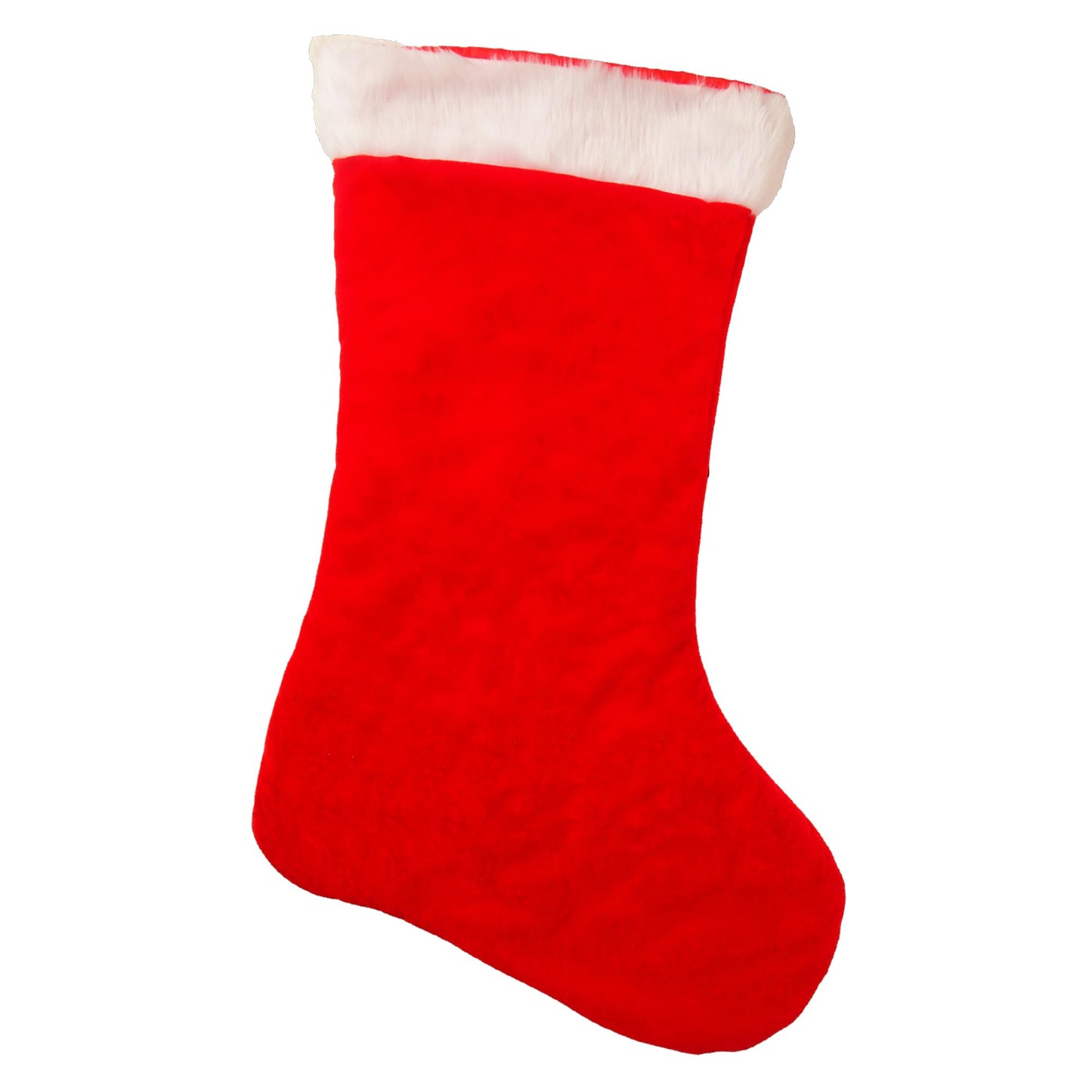 MSYO Giant Christmas Stocking - Super Soft Velvet Buffalo Plaid with Plush Cuff, Extra Large Xmas Stocking for Fireplace, Stairs, Mantel - Festive Holiday Home Decor for Christmas Tree(Red)