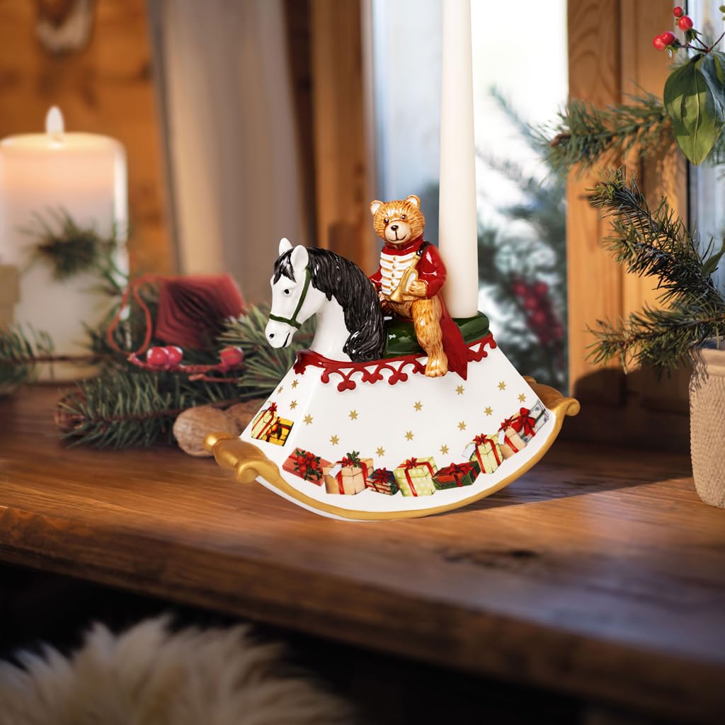 Villeroy and Boch – Christmas Toys Rocking Horse, Porcelain Candle Holder