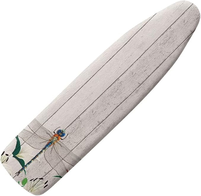Wood Dragonfly Ironing Board Cover and Pad Standard Size 15x54, Thick Padding