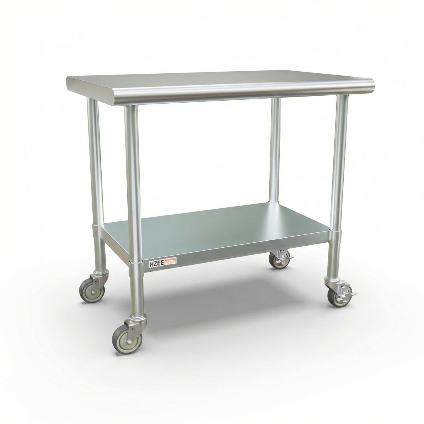 HZEEMFG Stainless Steel Table for Prep & Work 24x36 with Casters, 3ft Commercial Heavy Duty Table with Wheels for Restaurant,Home, Hotel, Laundry Room,Garage,Workshops