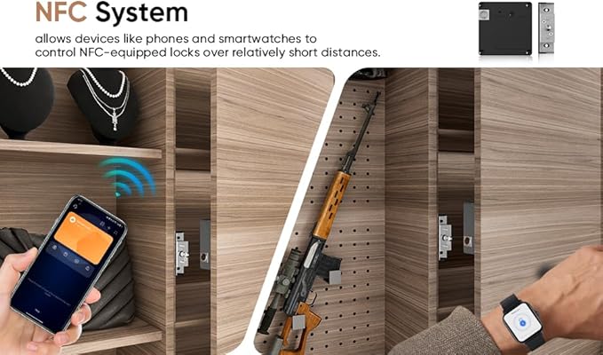 Smart Cabinet Lock Hidden Invisible RFID Kid Keyless Drawer Locks