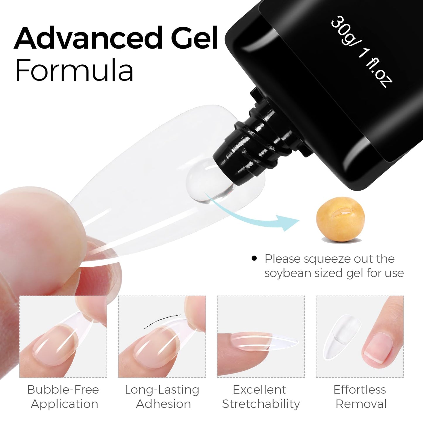 TOMICCA Short Nail Tips Extra Short Square Nail Tips, 192Pcs Fake Nails 12 Sizes Acrylic Clear Nails for Beginner and Professional DIY Gel Nails Salon