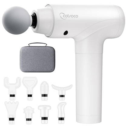 cotsoco Massage Gun, Muscle Massage Gun Deep Tissue Back Massager for Pain Relief, 20 Speeds Handheld Electric Massager Tool with Silent Brushless Motor, Suitable for Gym Office Home Travel