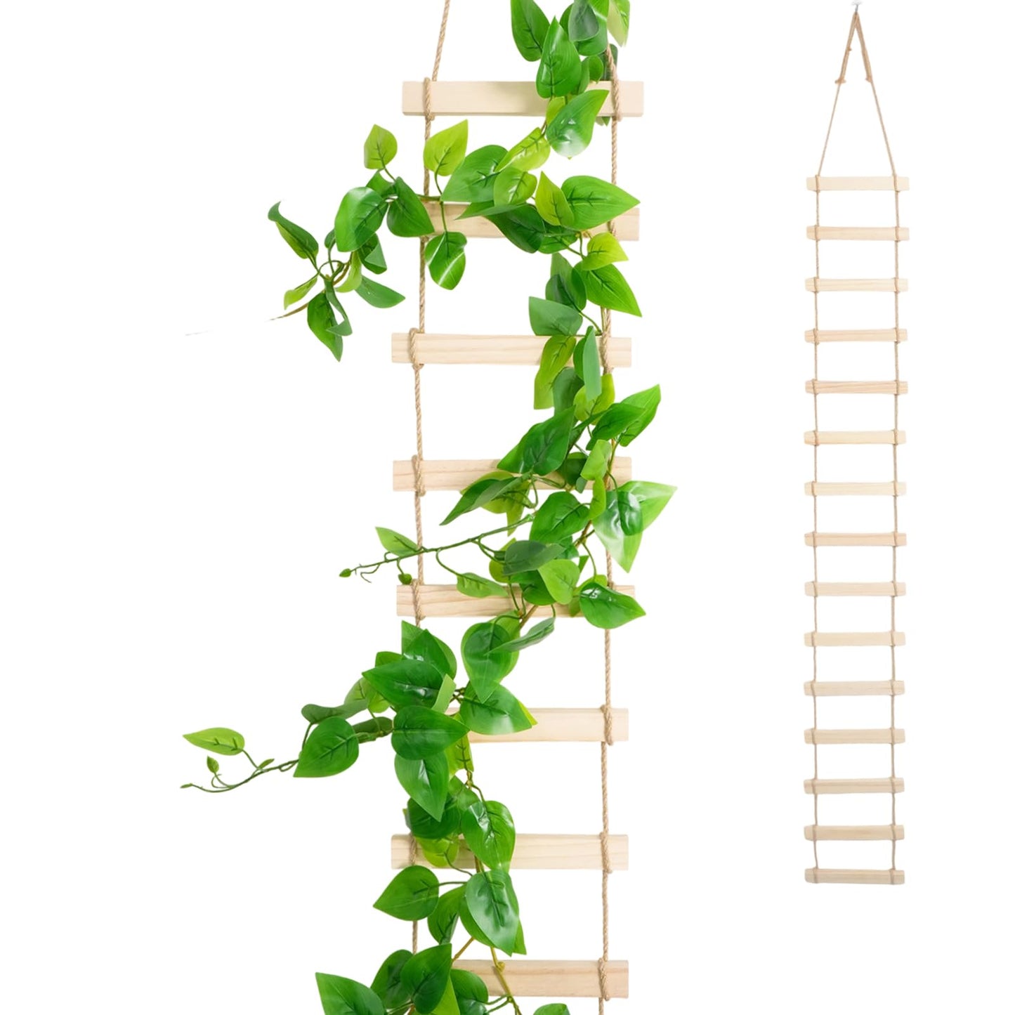 Wooden Ladder Plant Trellis for Climbing Plants – 6ft Extra Tall Indoor & Outdoor Wooden Trellis Garden Plant Support, Easy to Install for Vines, Ivy, Pothos, Monstera, Potted Plants