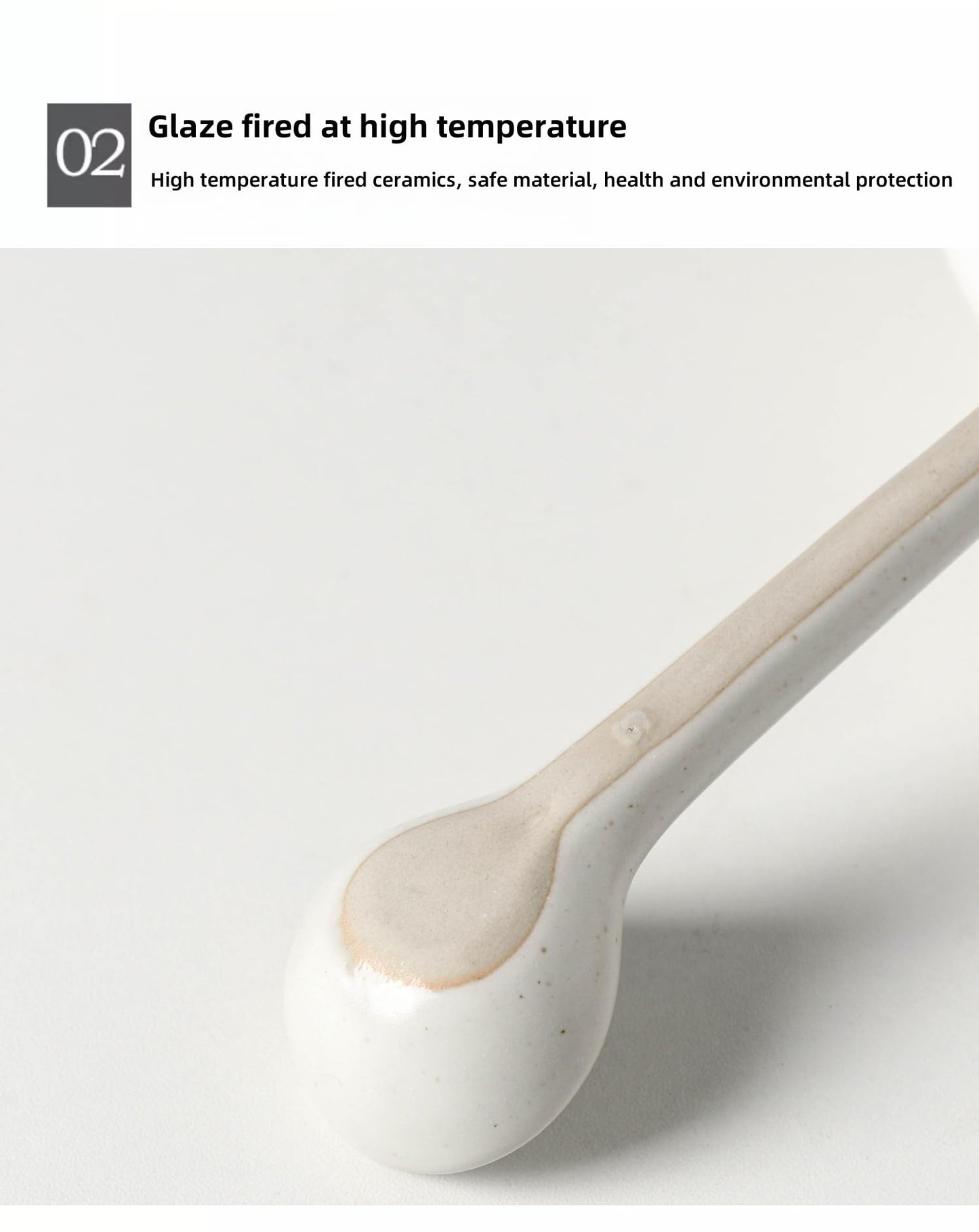 4-Pack - Ceramic blue and white Afternoon Tea, Coffee Whisk, Handmade Spoon,Pointed-head/Round-head handle coffee spoon, tea scoop for loose tea, Size 4.9 * 1.3 in（12.5 * 3.5 cm）