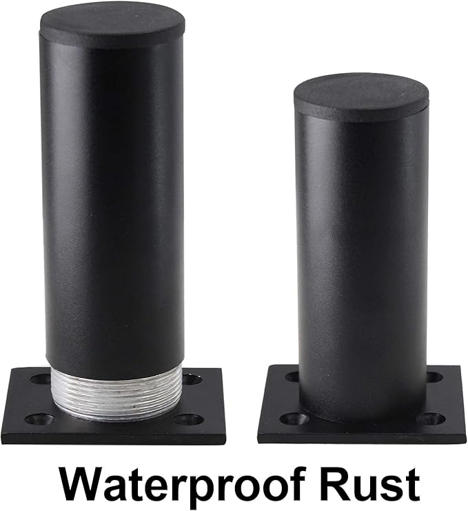 Set of 4 Furniture Legs 4 Inch, Adjustable Aluminum Alloy Cabinet Legs