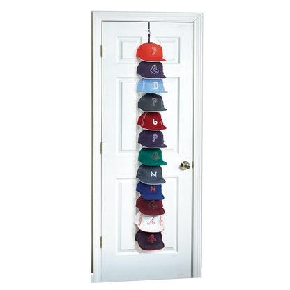Perfect Curve Cap Rack System 36 – Baseball Cap Organizer (12 clips hold up to 36 caps,Black)