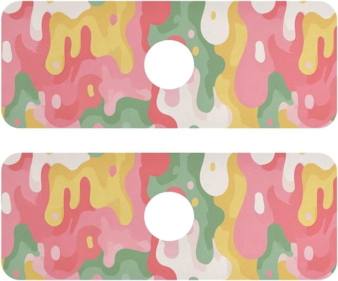 Kitchen Sink Splash Guard 2 PCS 14.7 Inch Sink Faucet Mat Splash Guard
