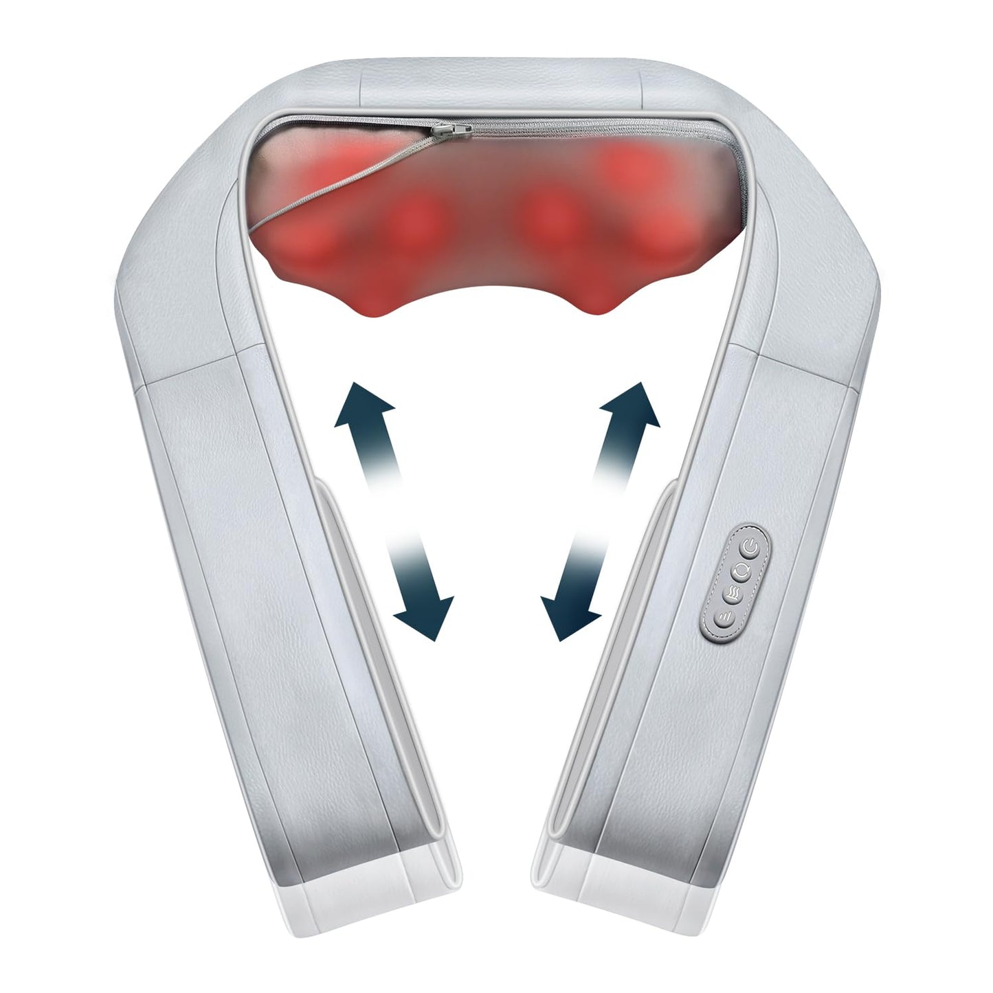 Nekteck Neck Massager for Pain Relief Deep Tissue, FSA Eligible Shiatsu Back Massager with Heating 3D Kneading Massage Pillow for Shoulder Leg Muscle, Office Home Car Use, HSA Eligible, Plug-in Use
