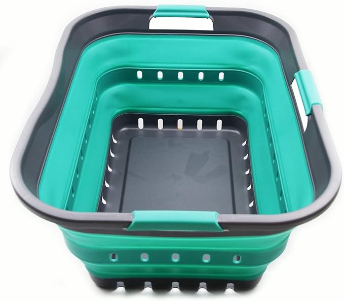 SAMMART 42L Collapsible Plastic Laundry Basket