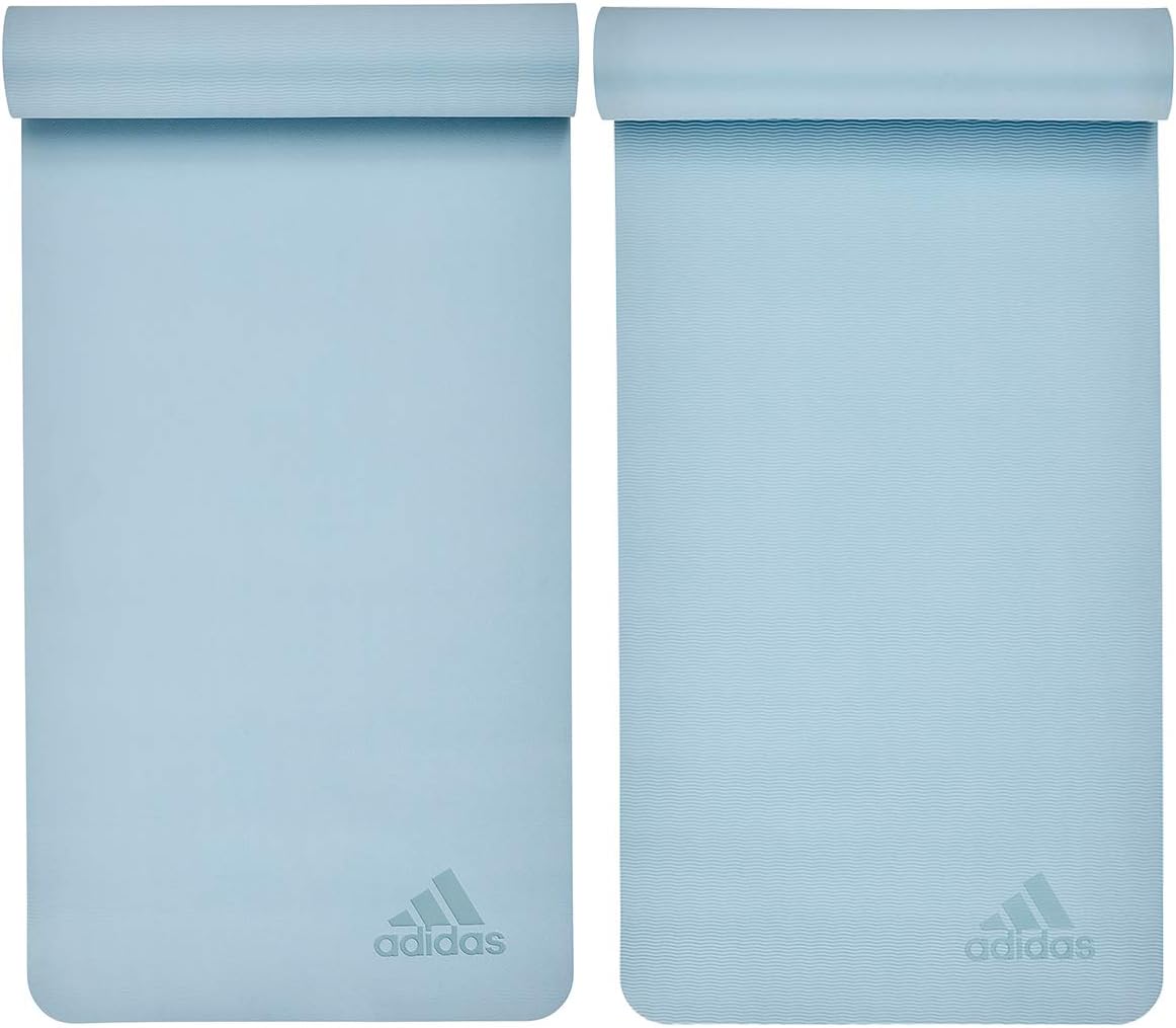 adidas Premium Yoga Mat, Firm-Density Workout Mat, 5 mm