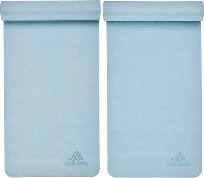 adidas Premium Yoga Mat, Firm-Density Workout Mat, 5 mm