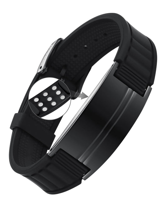 Feraco Ultra Strength Magnetic Bracelets for Men Women, Silicone Sports Wristband for Balance & Energy with Powerful Magnets, Waterproof & Adjustable Health Bracelet