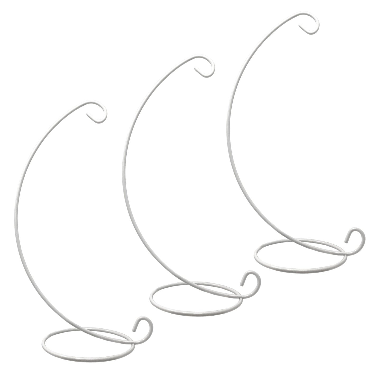 Christmas Ornament Display Stands Set of 3, White Metal 13 Inch Ornament Holders for Tabletop Christmas Decor, Hanging Terrarium, Mini Lantern, Glass Ball, Keepsake Ornament & Holiday Centerpiece Display