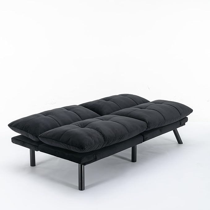 GDFStudio Hayezc Loveseat Sofa, Convertible Sofa Bed, 2-in-1 Folding Modern