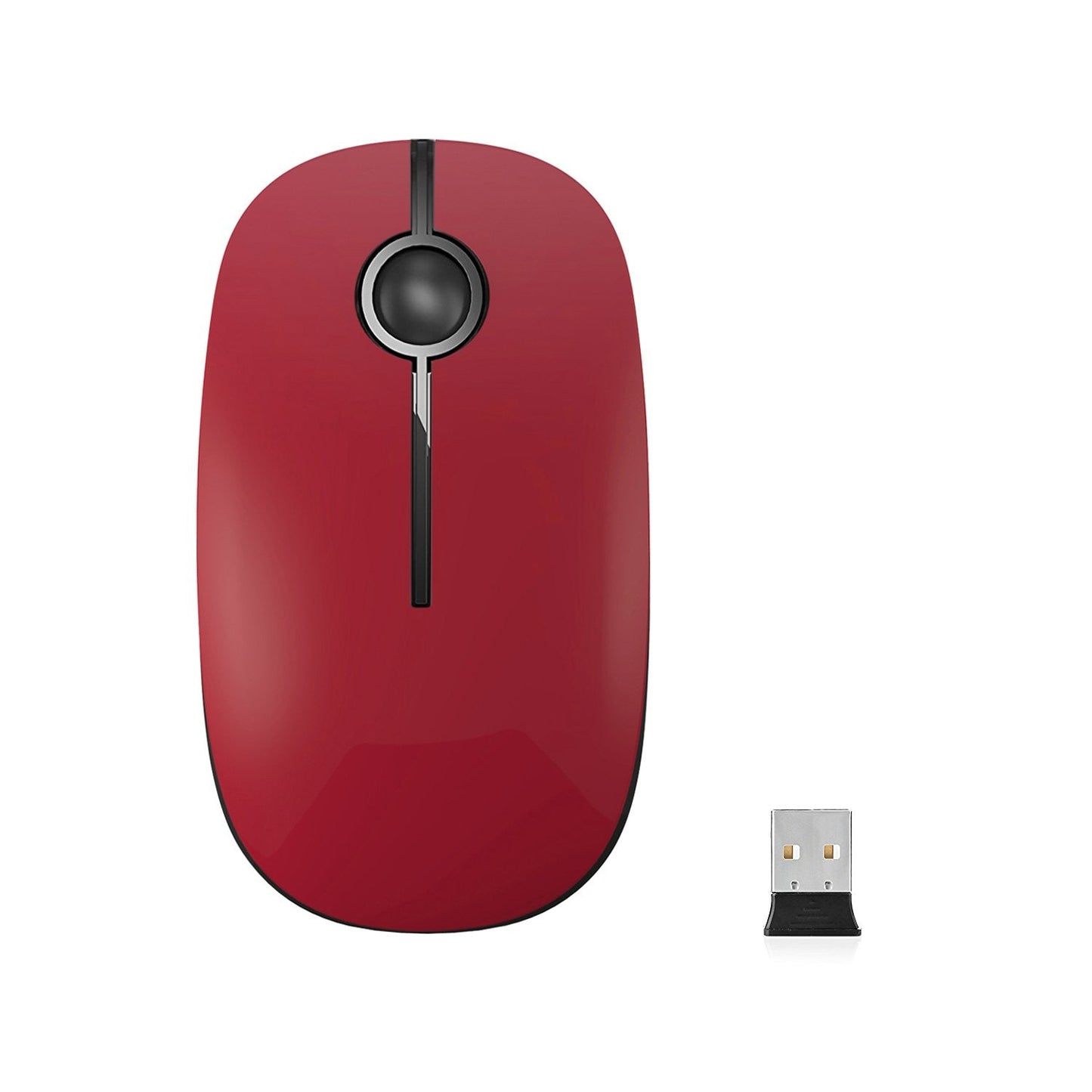 VssoPlor Wireless Mouse, 2.4G Slim Portable Computer Laptop Mouse with Nano Receiver Quiet Silent Optical Mice for Notebook, PC, Laptop, Computer-Black and Gold