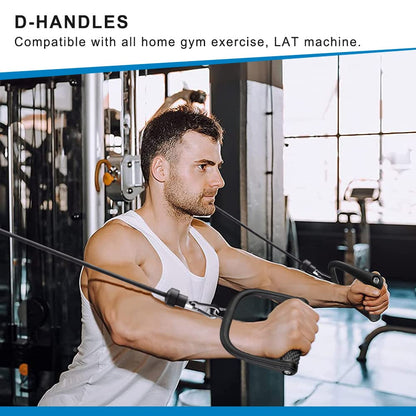 BeneLabel D Handle Cable Attachment, Cable Attachments for Gym, Non-Slip and Comfortable Grip, Solid Aluminum Alloy Handle, Suitable for Home and Gym