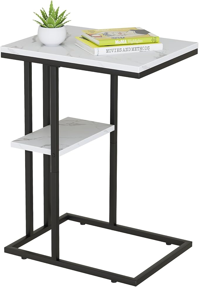 Easy Paws C Shaped End Table, Small Side Table