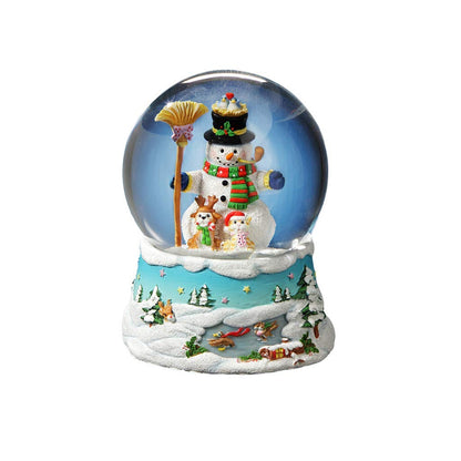 The San Francisco Music Box Gary Patterson Happy Holidays Snowman Snow Globe