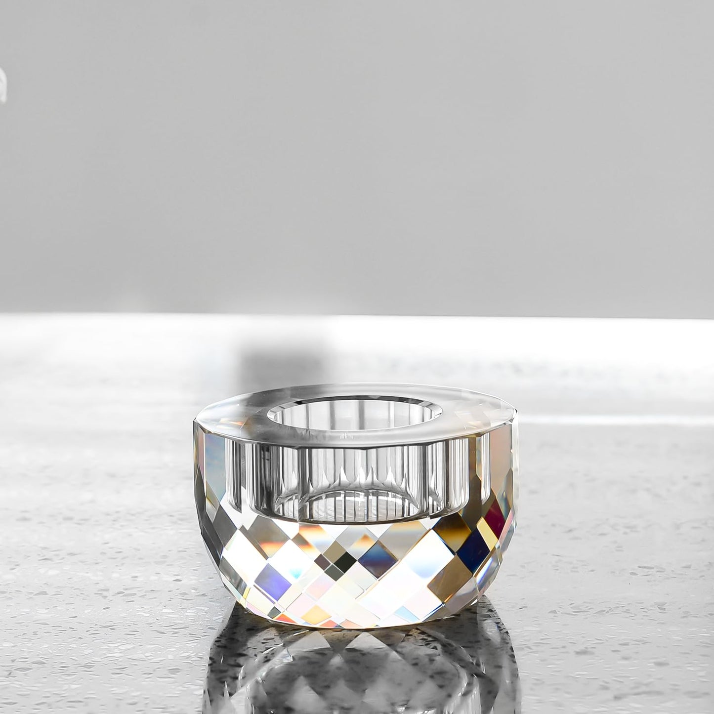 Marvala Crystal Tealight Candle Holders for Wedding Centerpieces, Christmas Decor, Party Decorations, Home Table Accessories