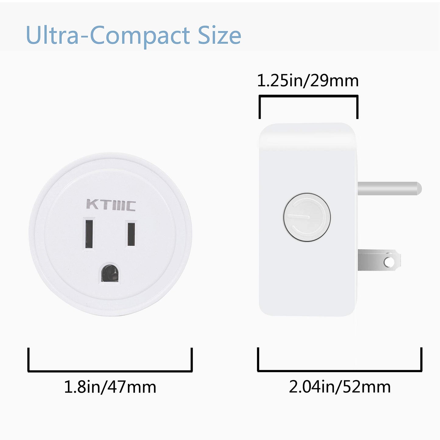 KTMC Smart Plug 4 Pack, Alexa & Google Home Compatible, No Hub Required, Remote Control, ETL Certified