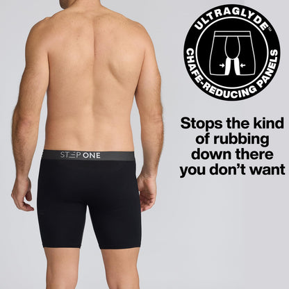 STEP ONE Mens Boxers Shorts Multipack, 5 Pairs, Anti Chafing Underwear for Men, Moisture-Wicking Boxer Shorts with 3D Pouch. Fabric Made from Organic Bamboo