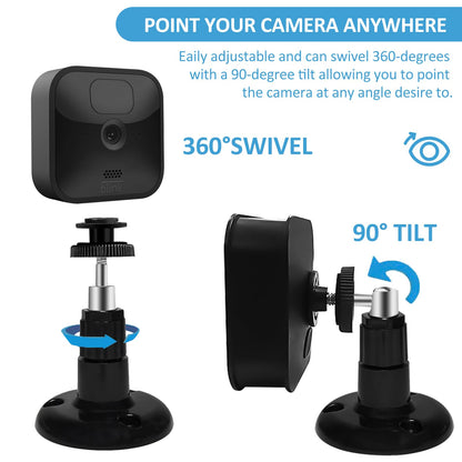 Blink Outdoor Camera Mount, 360 Degree Adjustable Indoor/Outdoor Wall Mount Bracket for Blink Home Security System Black 3 Pack