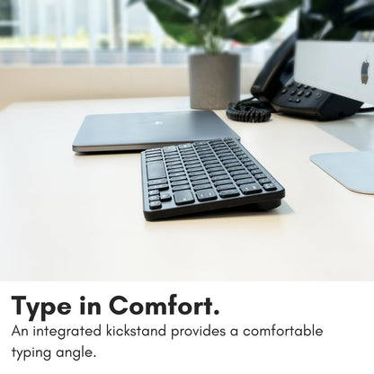 Macally Compact Bluetooth Keyboard for Mac - Premium Multi Device Connectivity - Compatible Apple Wireless Keyboard for MacBook Pro/Air, iMac, Mac mini, iPad, Laptop, and PC