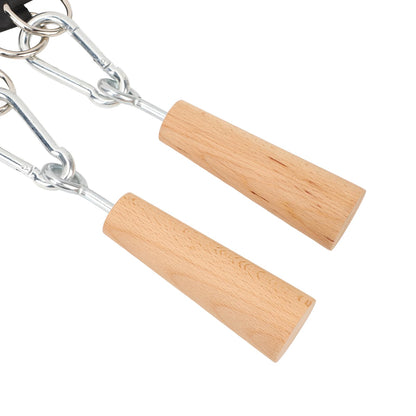 RiToEasysports Wooden Pull Up Grips,Hand Grips Strength Trainer Exerciser Pull Up Fitness Accessories for Bouldering,Kettlebells,Workout