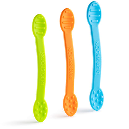 Special Supplies Duo Spoon Oral Motor Therapy Tools, 3 Pack, Textured Stimulation and Sensory Input Treatment for Babies, Toddlers or Kids, BPA Free Silicone with Flexible, Easy Handle