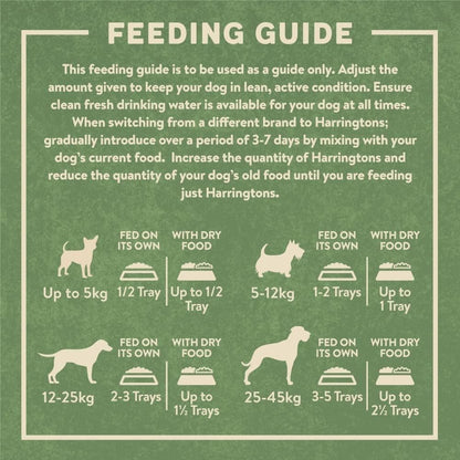 Harringtons Complete Wet Tray Grain Free Hypoallergenic Adult Dog Food Meaty Bumper Pack 16x400g - Chicken, Lamb, Beef & Turkey - Made with All Natural Ingredients (Package may vary)
