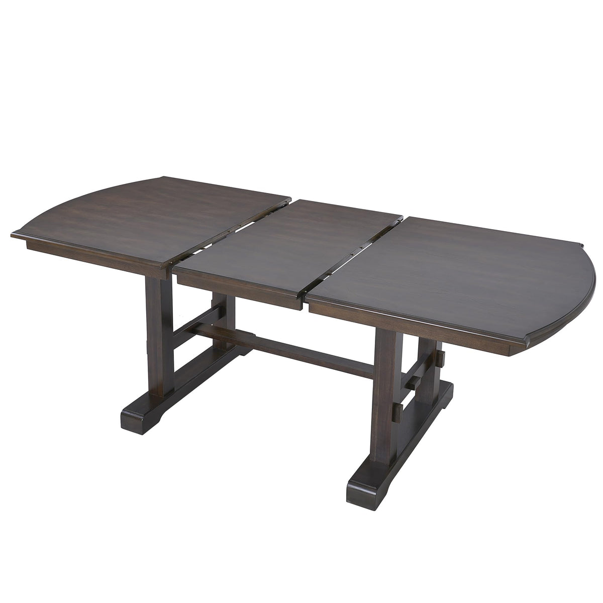 Ball & Cast 60"-78" Extendable Farmhouse Dining-Table for 6-8, Expandable Wooden Kitchen Table with 18" Removable Leaf, Large Retro H-Leg Dining Room Table for 4-8,Space Saving & Sturdy, Brown