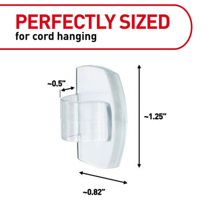 Command Round Cord Clips, Damage Free Hanging Cable Clips, No Tools Wall Clips for Hanging Electrical Cables, 13 Clear Cord Clips and 16 Command Strips