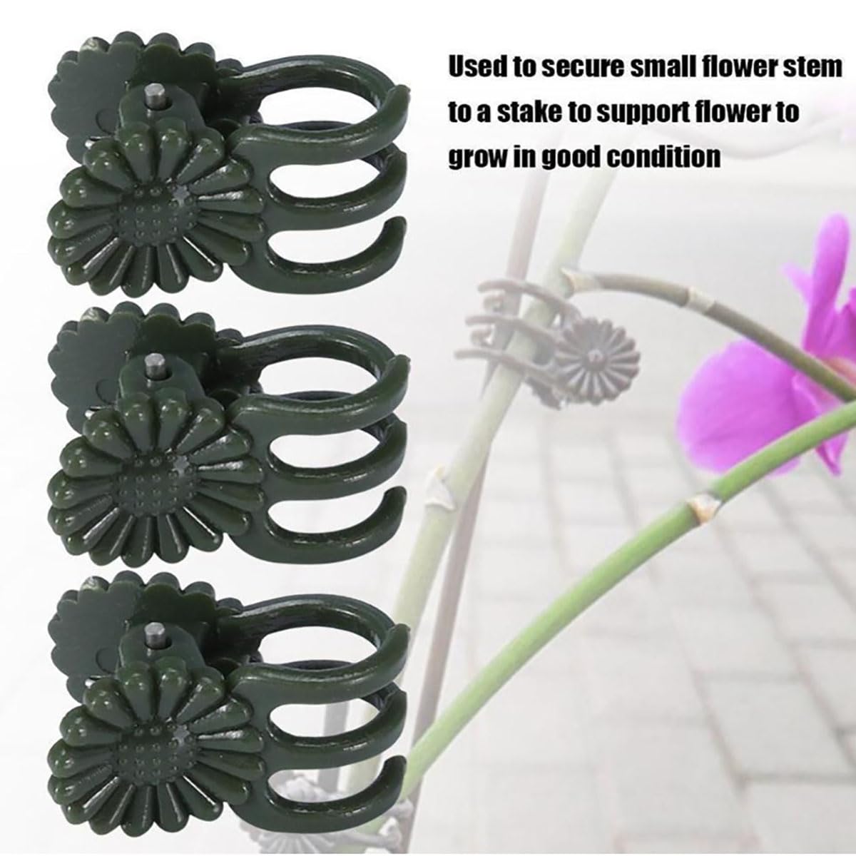 Decorative Metal Plant Trellis for Indoor Potted Plants – Leaf Shape Vine Support Stakes with 6 Plant Clips, Black/Green/Gold Garden Trellises for Climbing Plants, Vines (Black 1pc)
