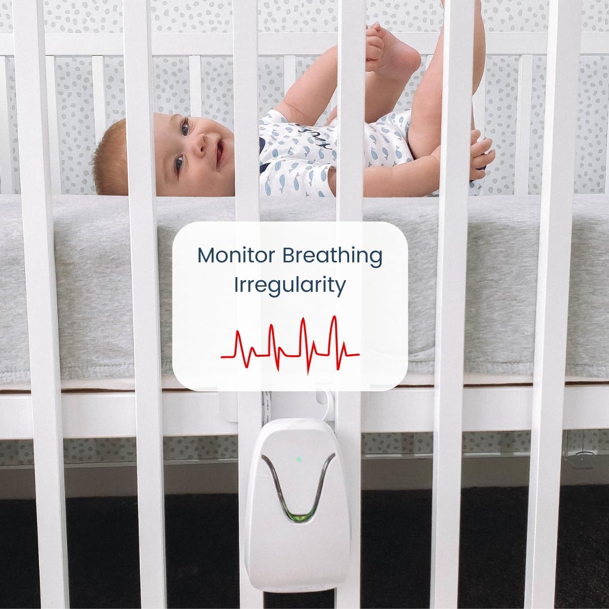 Babysense Video Baby Monitor with 2.4" Screen & Medically Certified Baby Movement Monitor with Real-Time No Breathing Motion Alerts, Tracks Breathing Motion Irregularity, Non-Contact, 2-in-1
