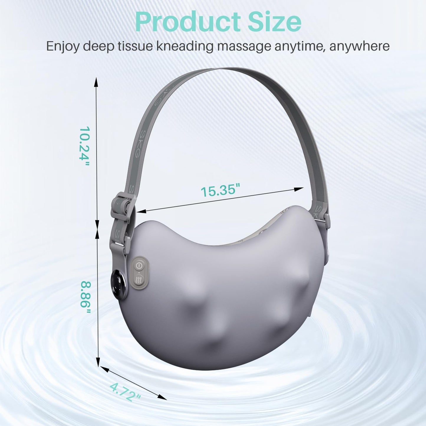 SKG Shiatsu Back Massager for Pain Relief Deep Tissue with Heat 4D Kneading Cordless Massage Pillow for Upper and Lower Back Gifts for Men adn Women Birthday Gifts (Need to Restart After 15 min)