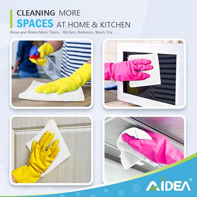 AIDEA Microfiber Cleaning Cloth 100PK, Soft Microfiber Towels