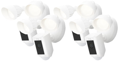 Ring Floodlight Cam Wired Plus — Outdoor home or business security with motion-activated 1080p HD video and floodlights, (2021 release) White