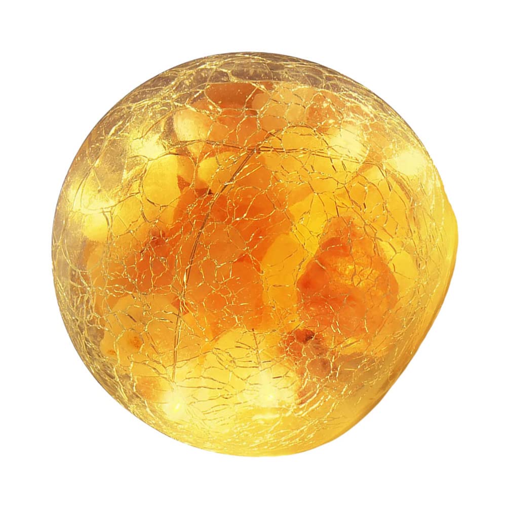 Uonlytech Salt Rock Lamp Battery Powered Himalayan Pink with Crackle Glass Ball Rock Salt Night Light for Bedroom Home Decor