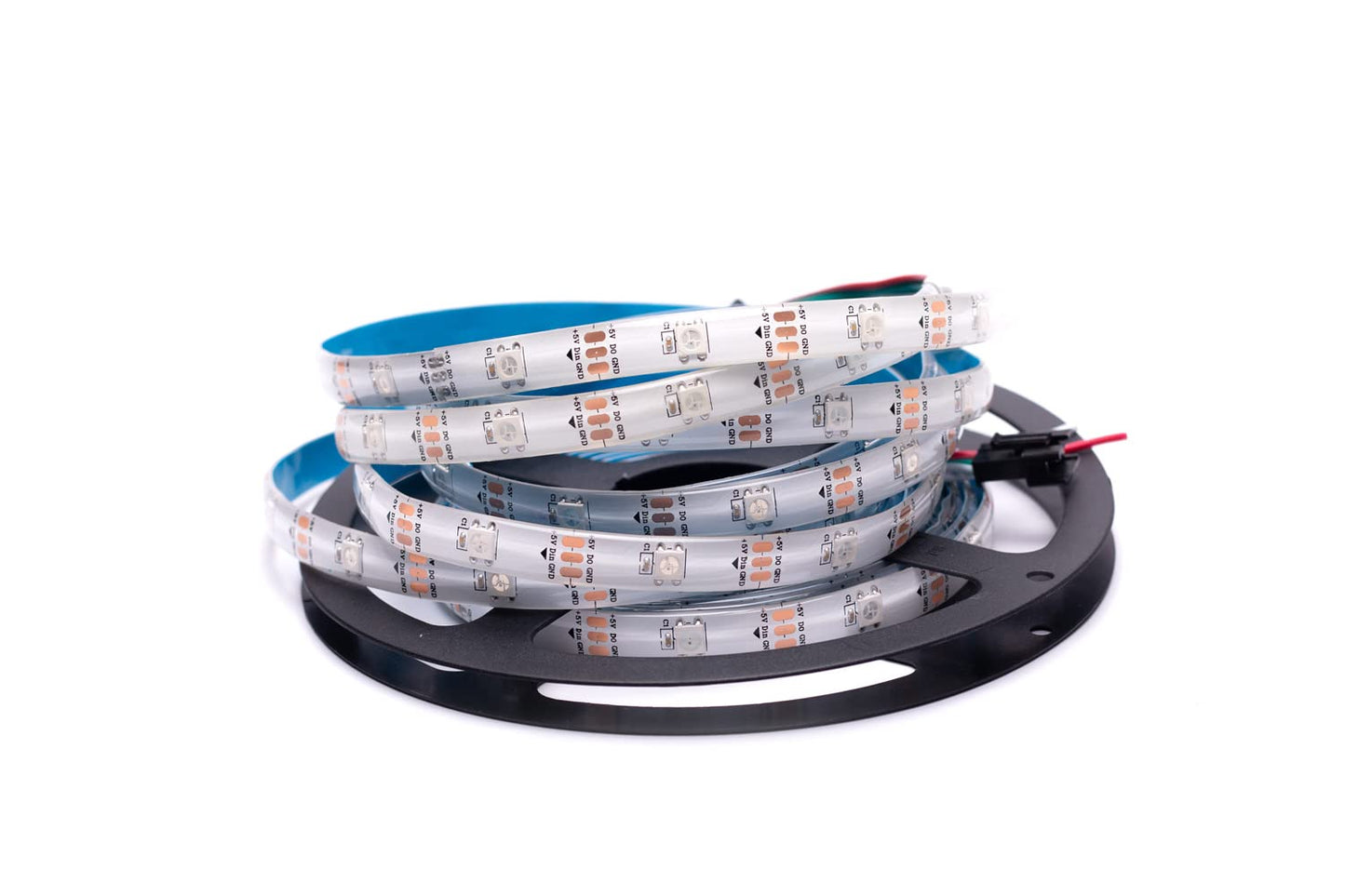 WS2812B LED Strip Individual Addressable Light SMD 30Pixels/m 5050 RGB Pixel Strip DC5V (16.4FT 150LEDS Waterproof IP65, White PCB)