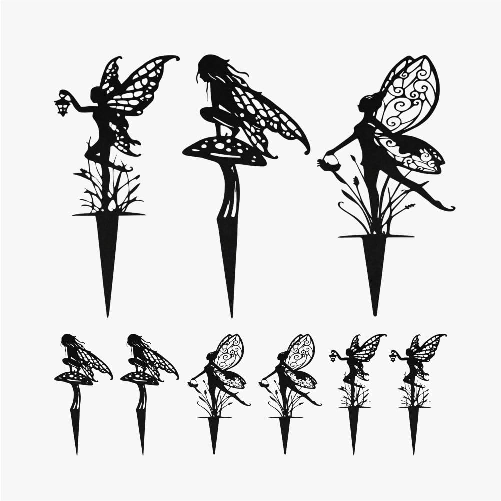 Decorative Garden Stakes, Fairy Garden Statues for Home and Garden (9)