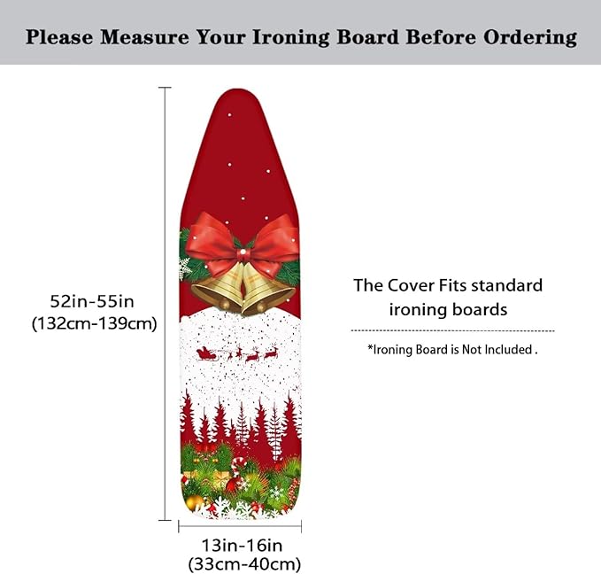Christmas Bowknot Ironing Board Covers Fits Standard Sizes Ironing Board