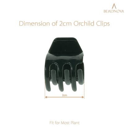 BEADNOVA Plant Clips 50Pcs Large Orchid Clips for Orchid Support Plant Support Flower Vine (2cm, 50PCS)