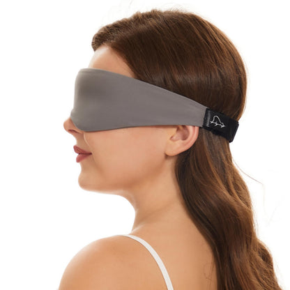 Alaska Bear Sleep Mask for Side Sleepers 2022 Headband Design, Cup-Shaped and Extra-Soft, 100 Blackout Eye Mask Shades Cover for Men and Women Home or Travel, Machine Washable, Black