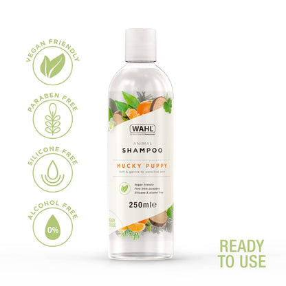 Wahl Mucky Puppy Shampoo, Dog Shampoo, Shampoo for Pets, Gentle Pet Friendly Formula, Sensitive Skin, Shampoo for Young Animals, Ready-to-Use, Remove Dirt.
