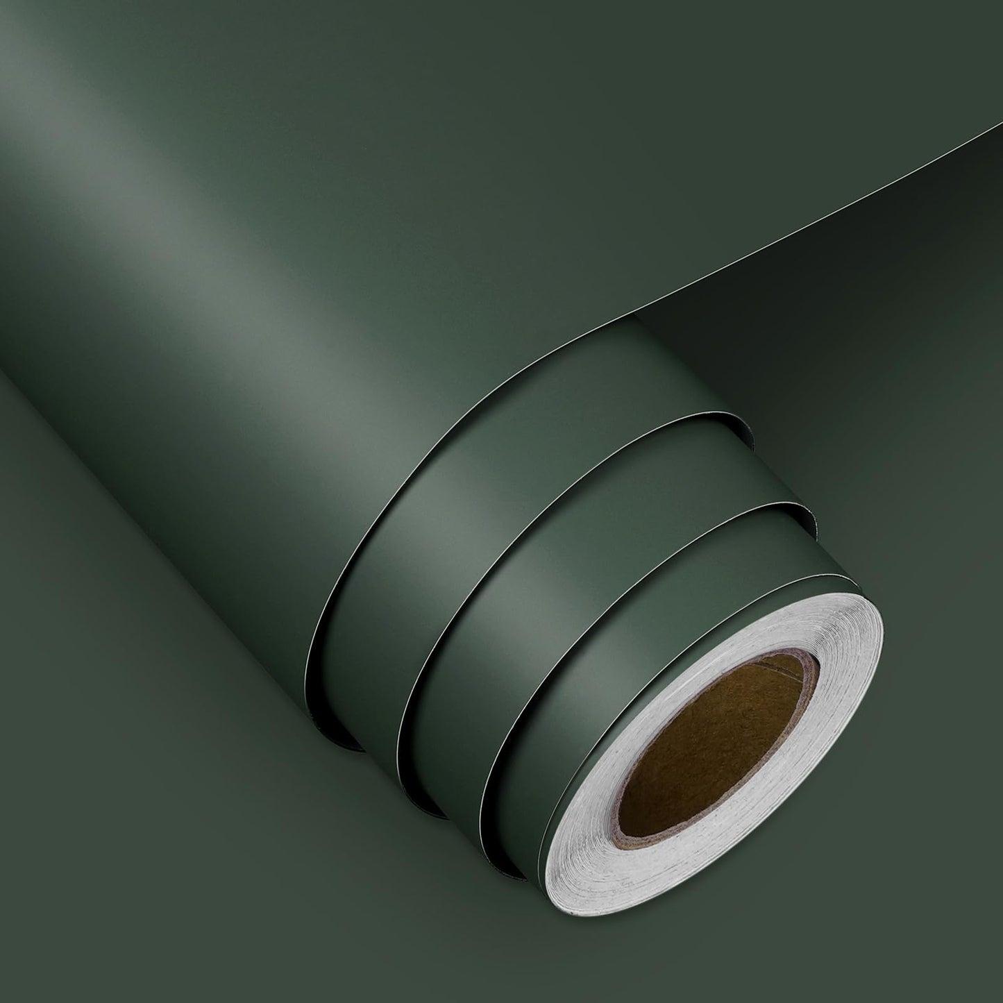 FunStick 15.8"x240" Dark Green Peel and Stick Wallpaper for Kitchen Cabinet Wallpaper Waterproof Green Contact Paper Peel and Stick Cabinet Covering Self Adhesive Wall Paper for Bathroom Shelves Desk