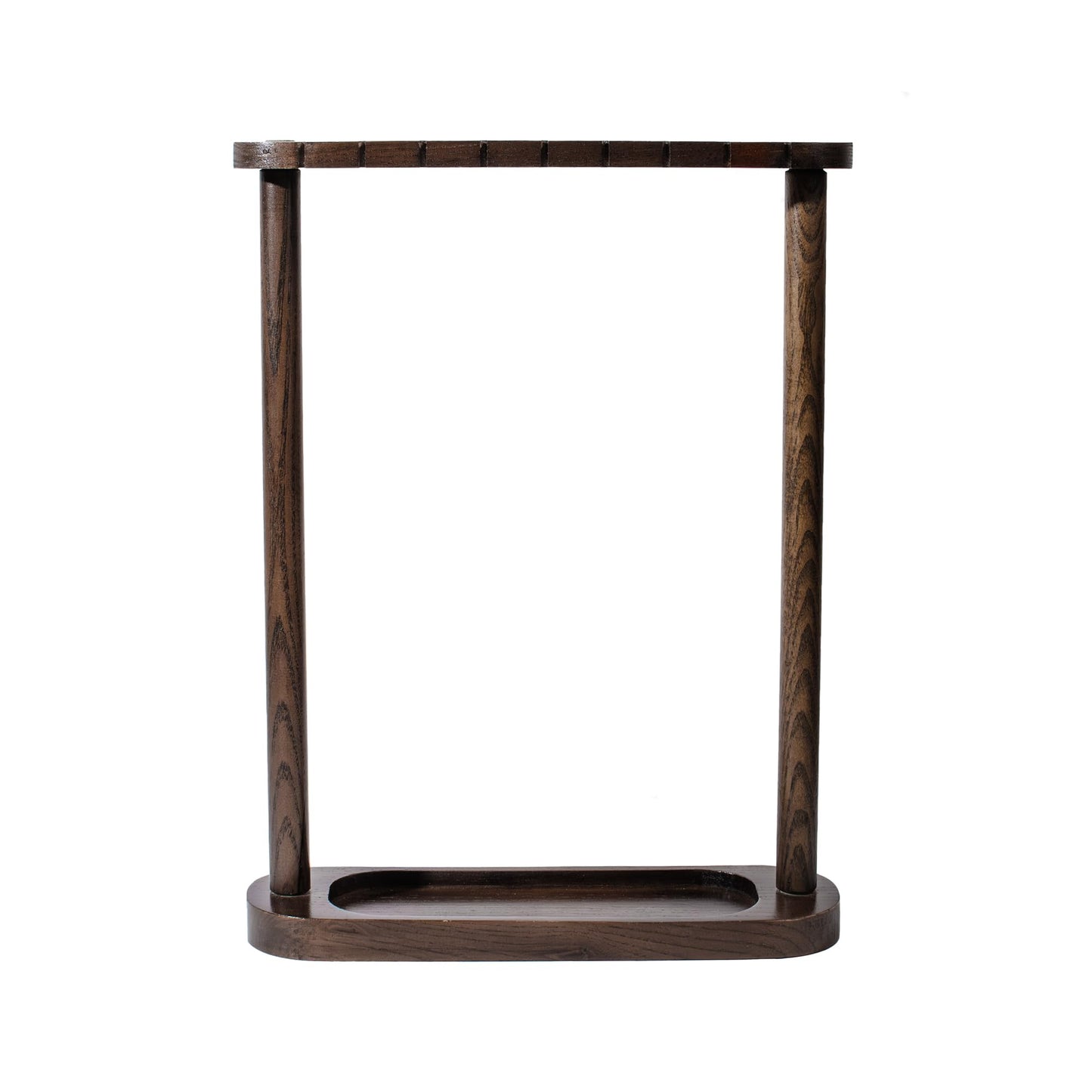 Kihomi Pendulum Display Stand with Tray - Wooden Necklace Stand, Crystal holder for 17 Pendulums and Pendants - Aesthetic Witchy Decor, Witchcraft and Wiccan Supplies for Your Spiritual Space (Brown)